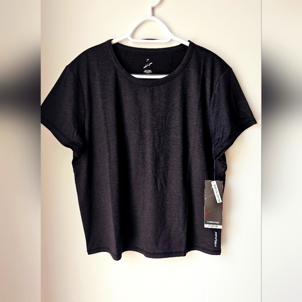 HEAD DRI Motion Relaxed Sport Activewear Black T Shirt size L